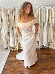 90s Blush Off-the-shoulder Mermaid Dress