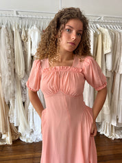 40s Pink Tea Dress with slip