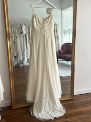 90s Beaded Organza Spaghetti Strap Dress