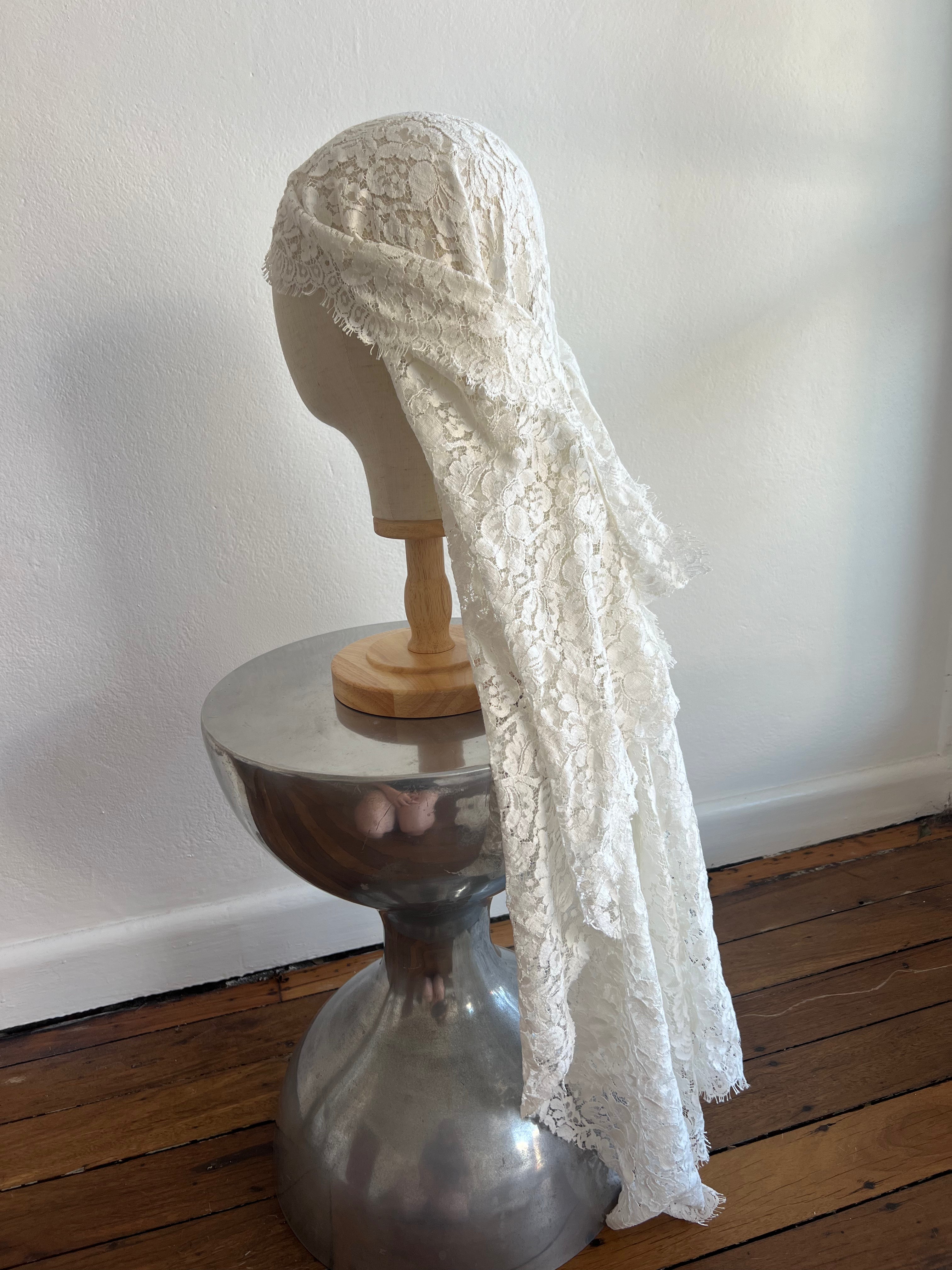 Reworked Lace Head Scarf
