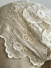 1910s Antique Cotton Lace Bonnet