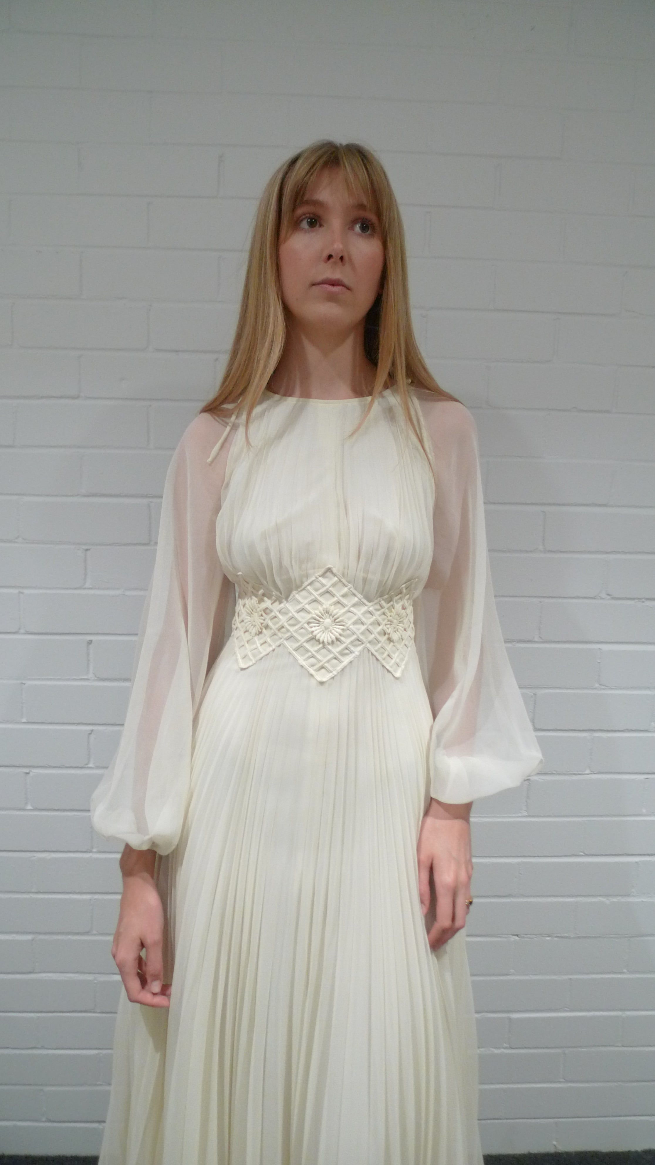 1970s Franke Stuart Pleated Dress