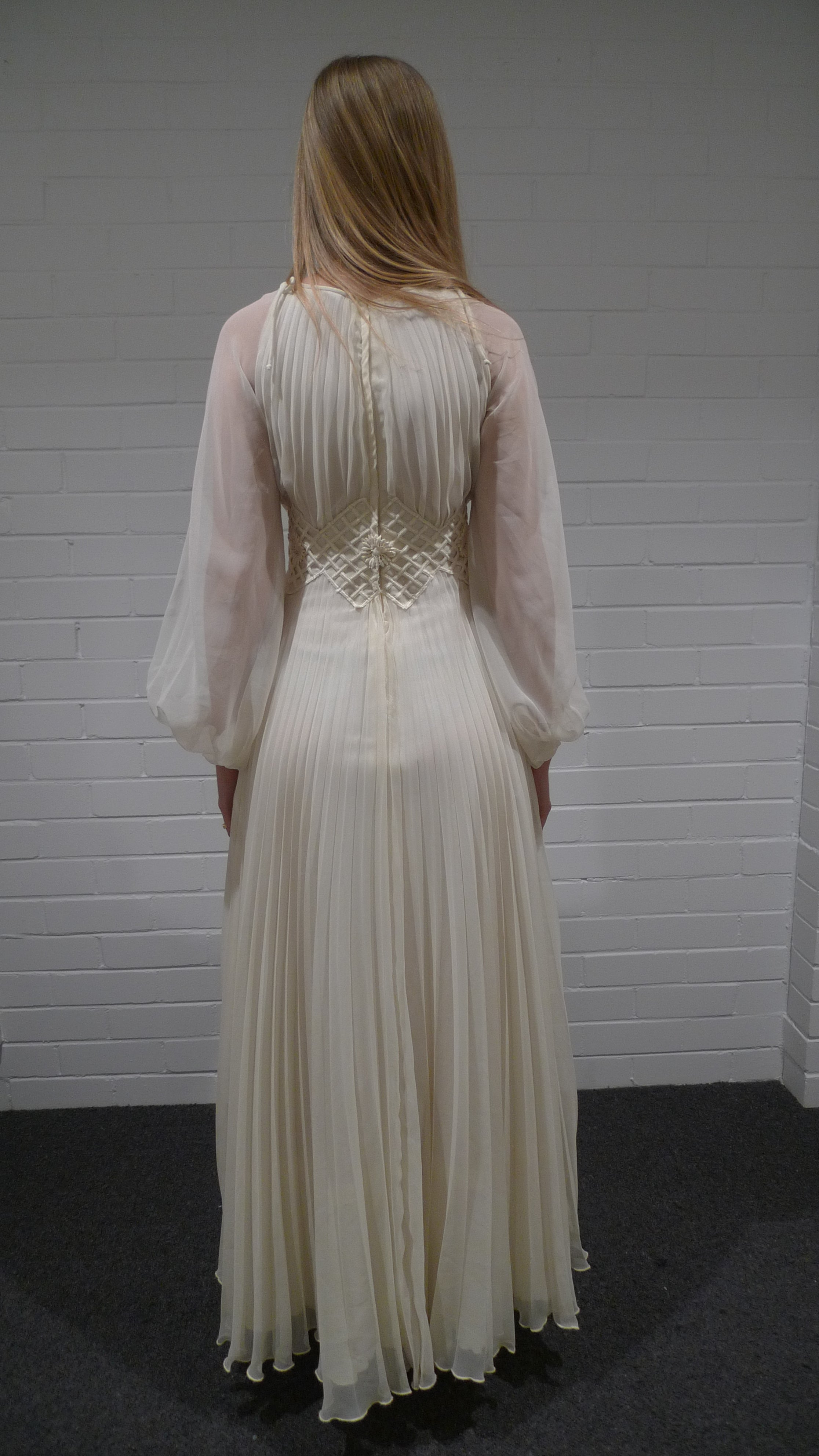 1970s Franke Stuart Pleated Dress