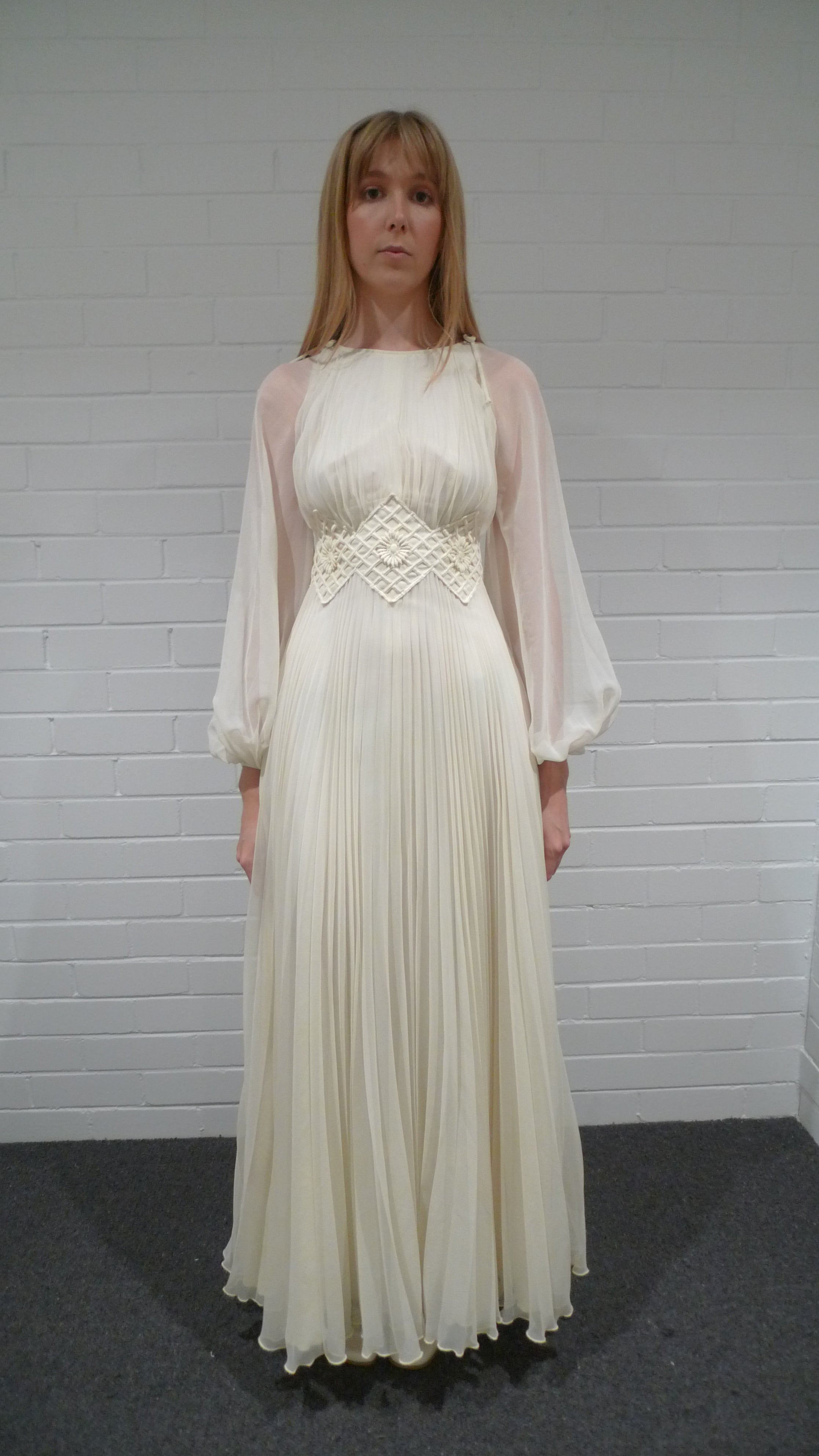 1970s Franke Stuart Pleated Dress