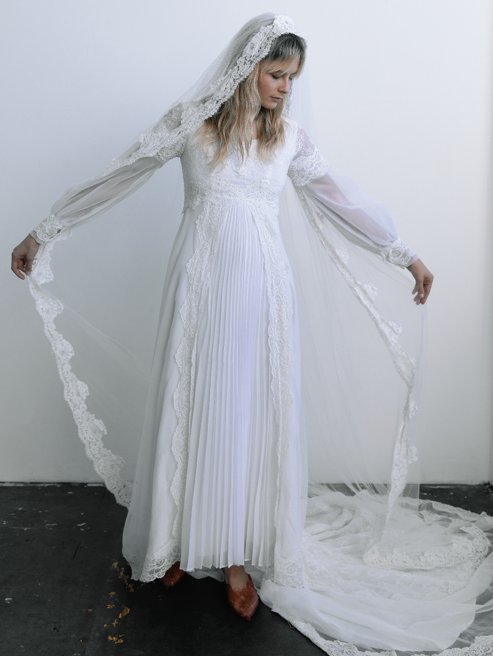 70s lace dress 70s Lace, Pearl and Pleat Dress – Fruitful Bridal