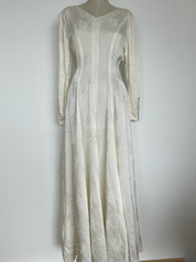 1960s Embossed Satin Dress