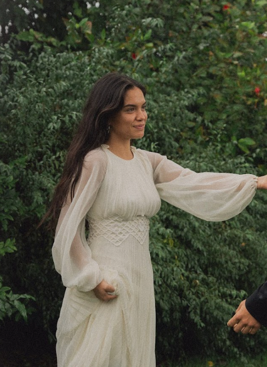 1970s Franke Stuart Pleated Dress