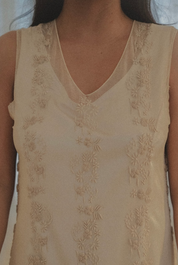 1920s Embriodered Silk Flapper Dress