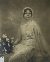 20s Wax Flower Juliet Cap Cathedral Veil