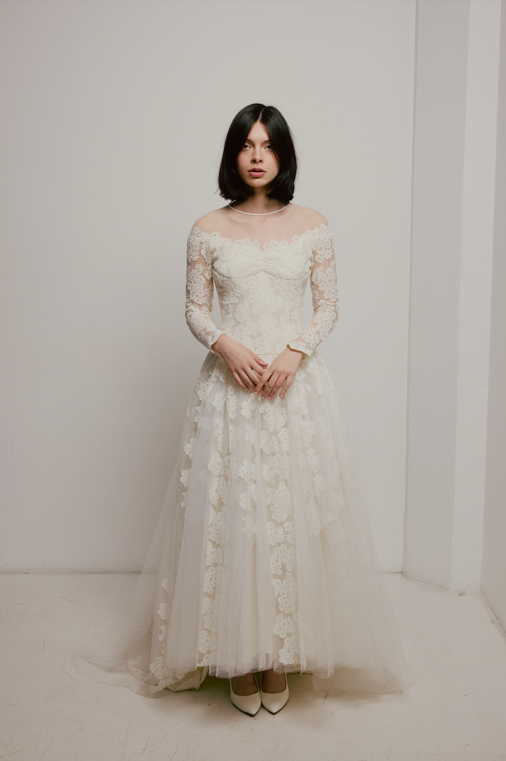 50s Priscilla of Boston Lace Ballgown