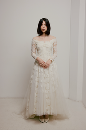 50s Priscilla of Boston Lace Ballgown