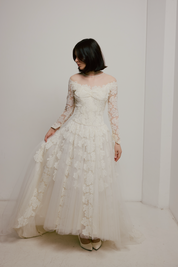 50s Priscilla of Boston Lace Ballgown