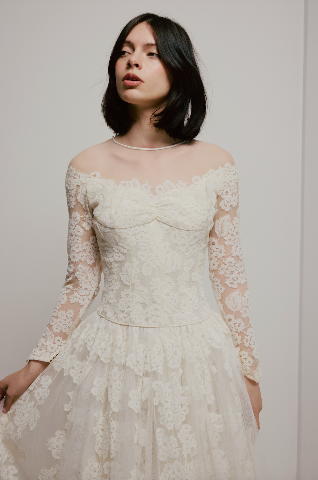 50s Priscilla of Boston Lace Ballgown