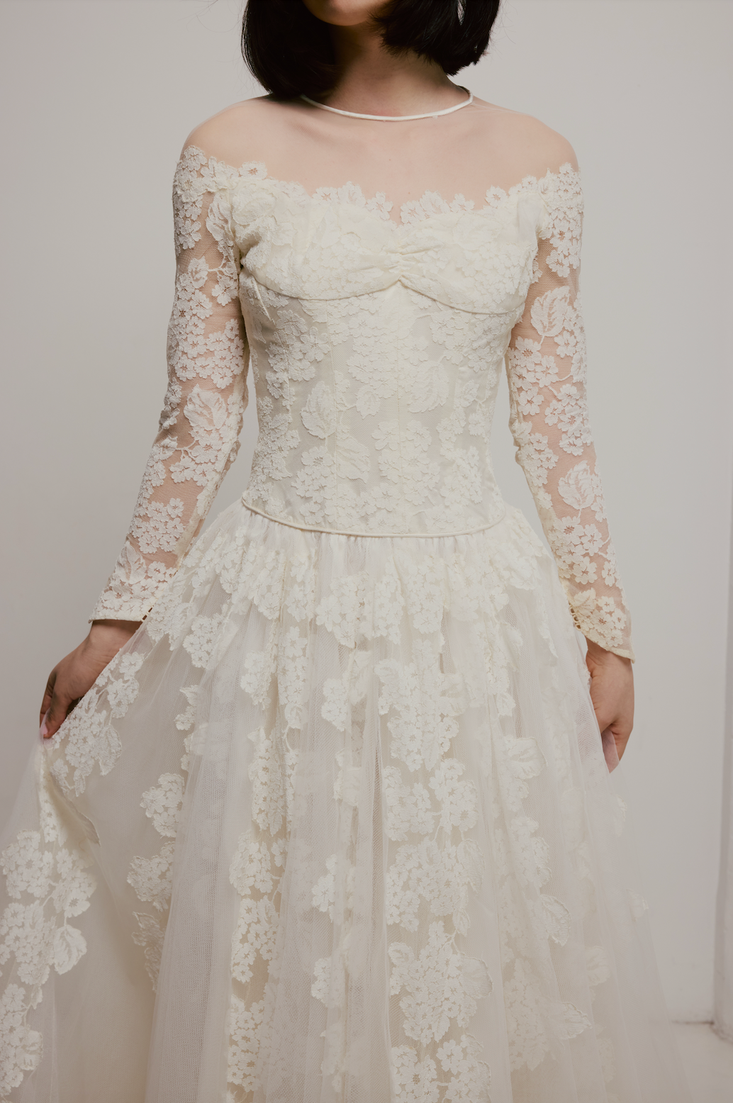 50s Priscilla of Boston Lace Ballgown