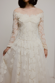50s Priscilla of Boston Lace Ballgown