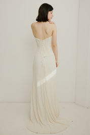 90s Strapless Sequin Mermaid Dress
