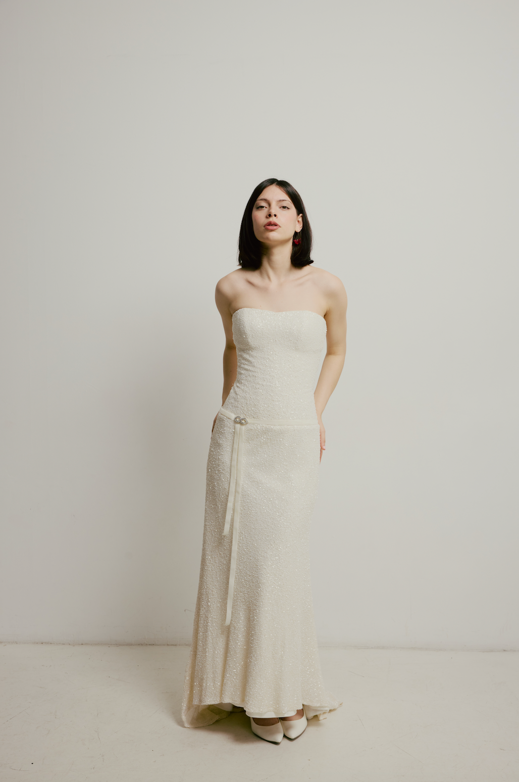 90s Strapless Sequin Mermaid Dress