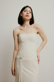 90s Strapless Sequin Mermaid Dress