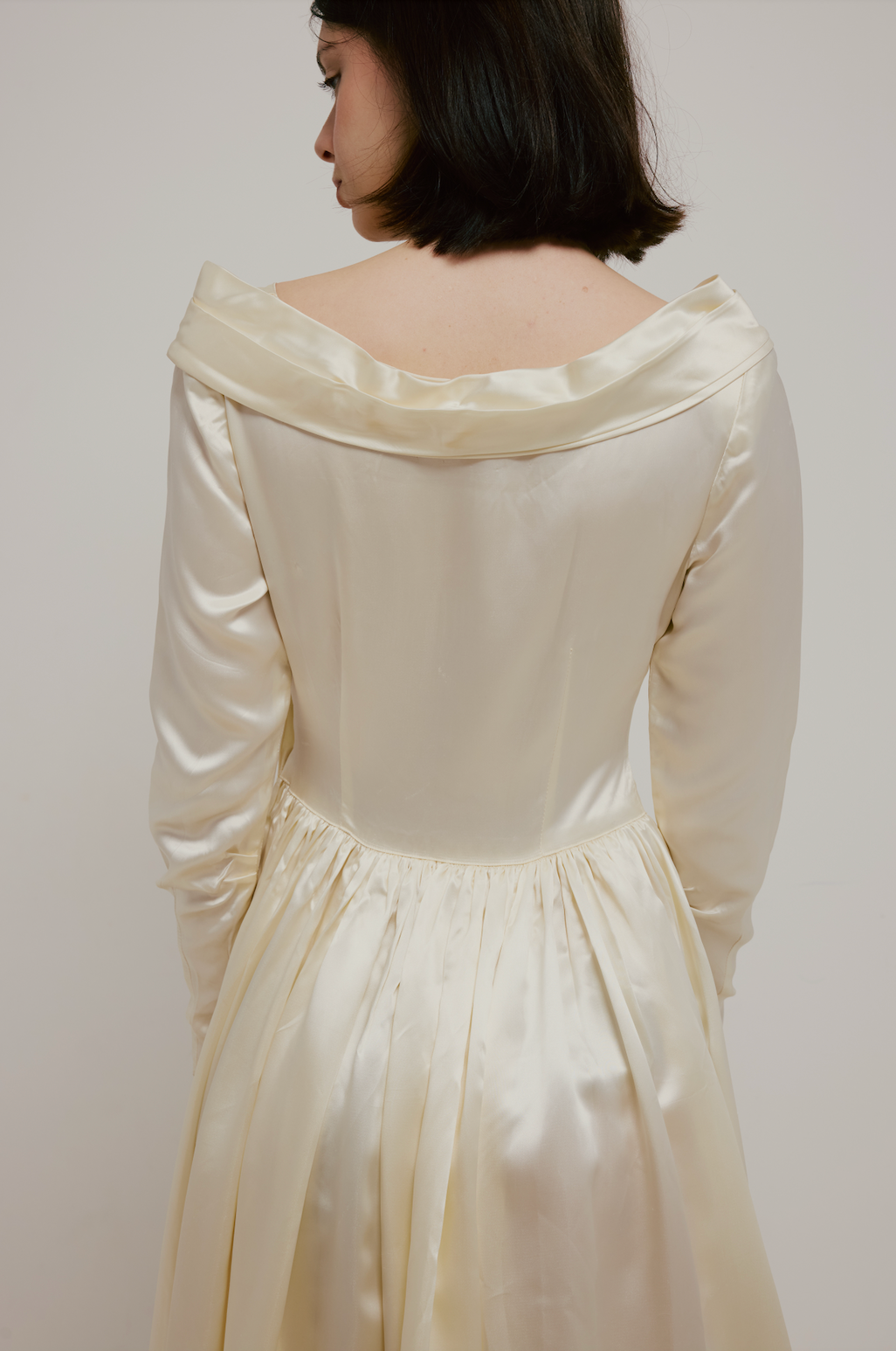 50s Liquid Silk Sequin Detail Dress