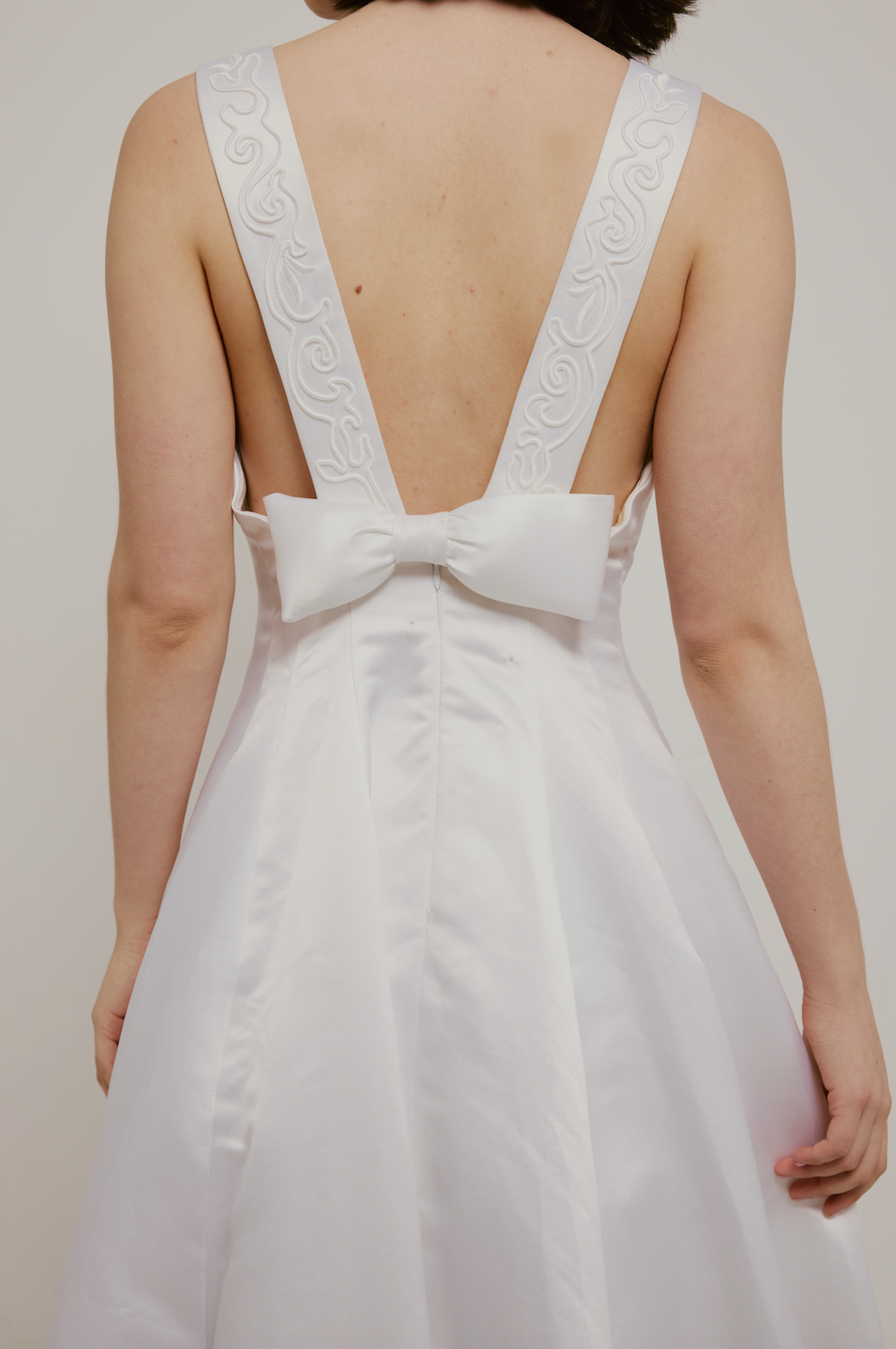 90s Satin Swirl Detail Jessica McClintock Dress