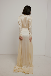 30s Silk and Lace Collar Dress