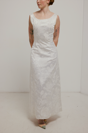50s Satin Jacquard Dress
