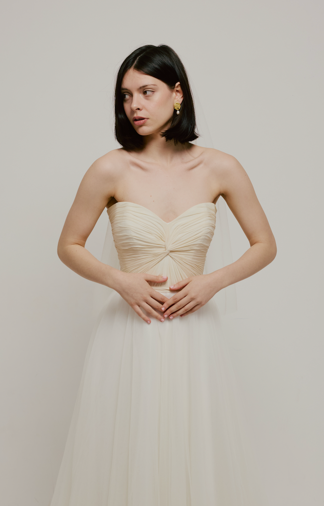 90s Strapless Tulle Skirt Ballgown