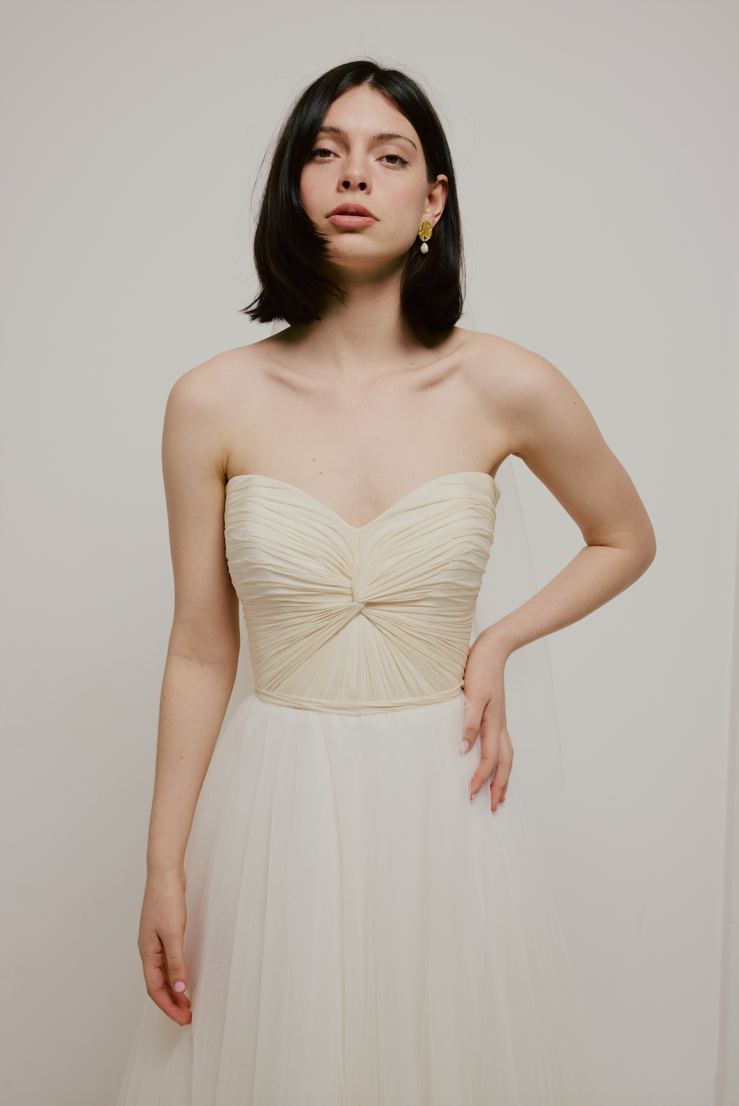 90s Strapless Tulle Skirt Ballgown