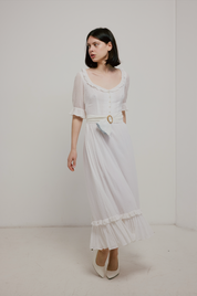 70s Peasant Style Dress with detachable belt