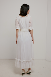 70s Peasant Style Dress with detachable belt