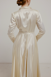 30s Liquid Silk Collared Dress