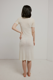 70s Wool Mandarin Collar Dress