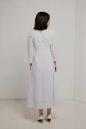 70s Mexican Embroidered Daisy Dress