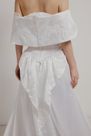 80s Beaded Lace Sailor Collar Dress