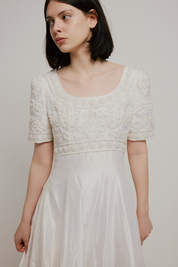 90s Beaded Empire Waist Dress