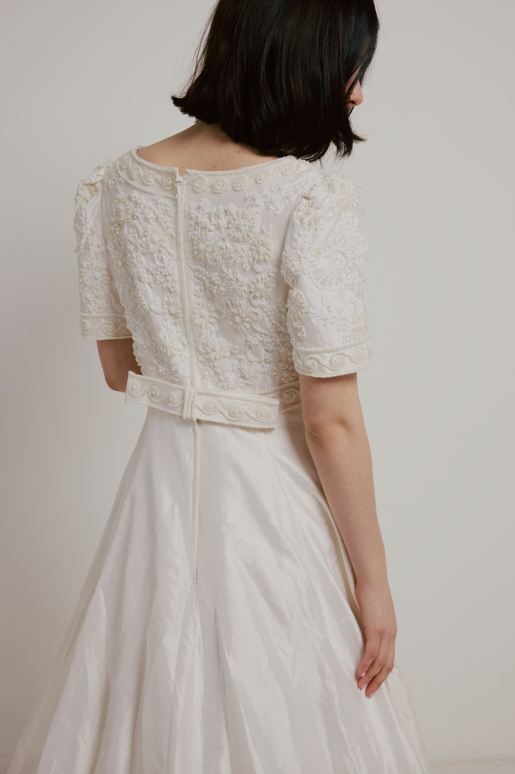 90s Beaded Empire Waist Dress