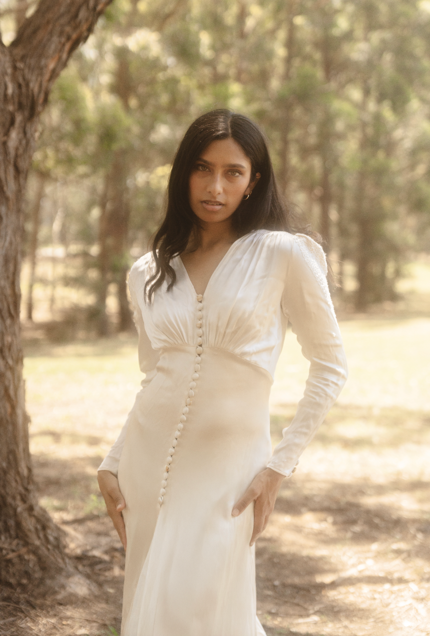 1939 Slipper Silk Satin Empress Dress