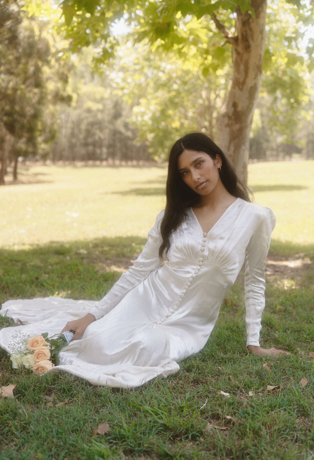 1939 Slipper Silk Satin Empress Dress