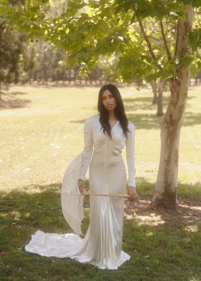 1939 Slipper Silk Satin Empress Dress